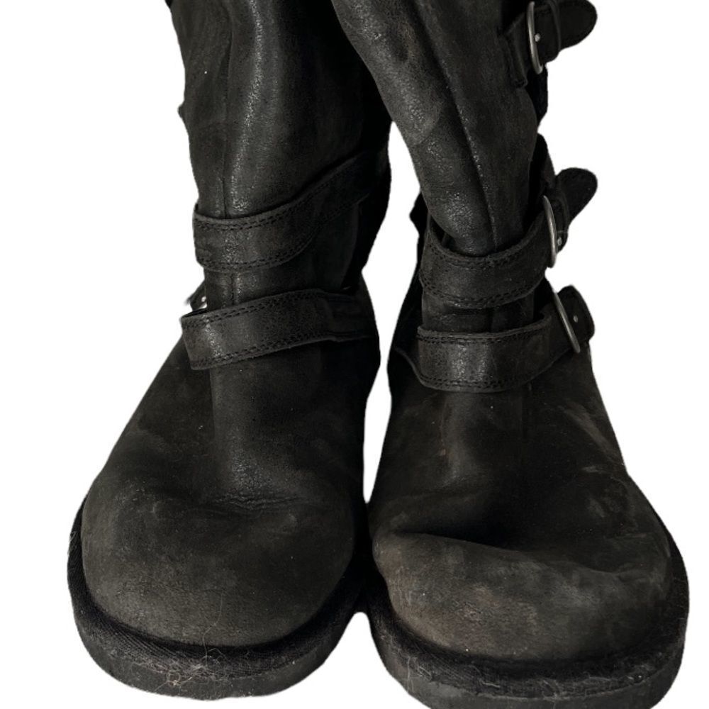 Ugg Women's Becket Black Leather Boots 1005380 Moto